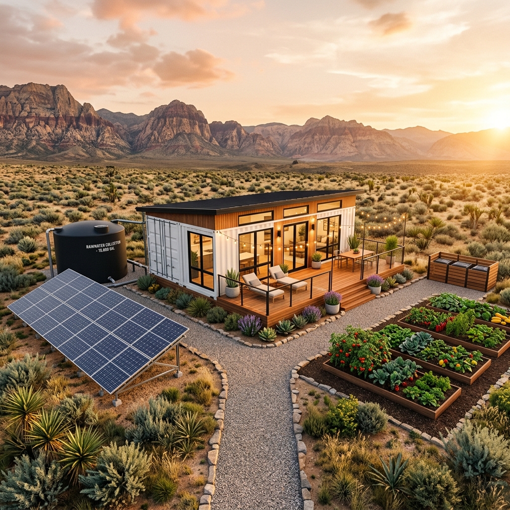 Completed off-grid homestead